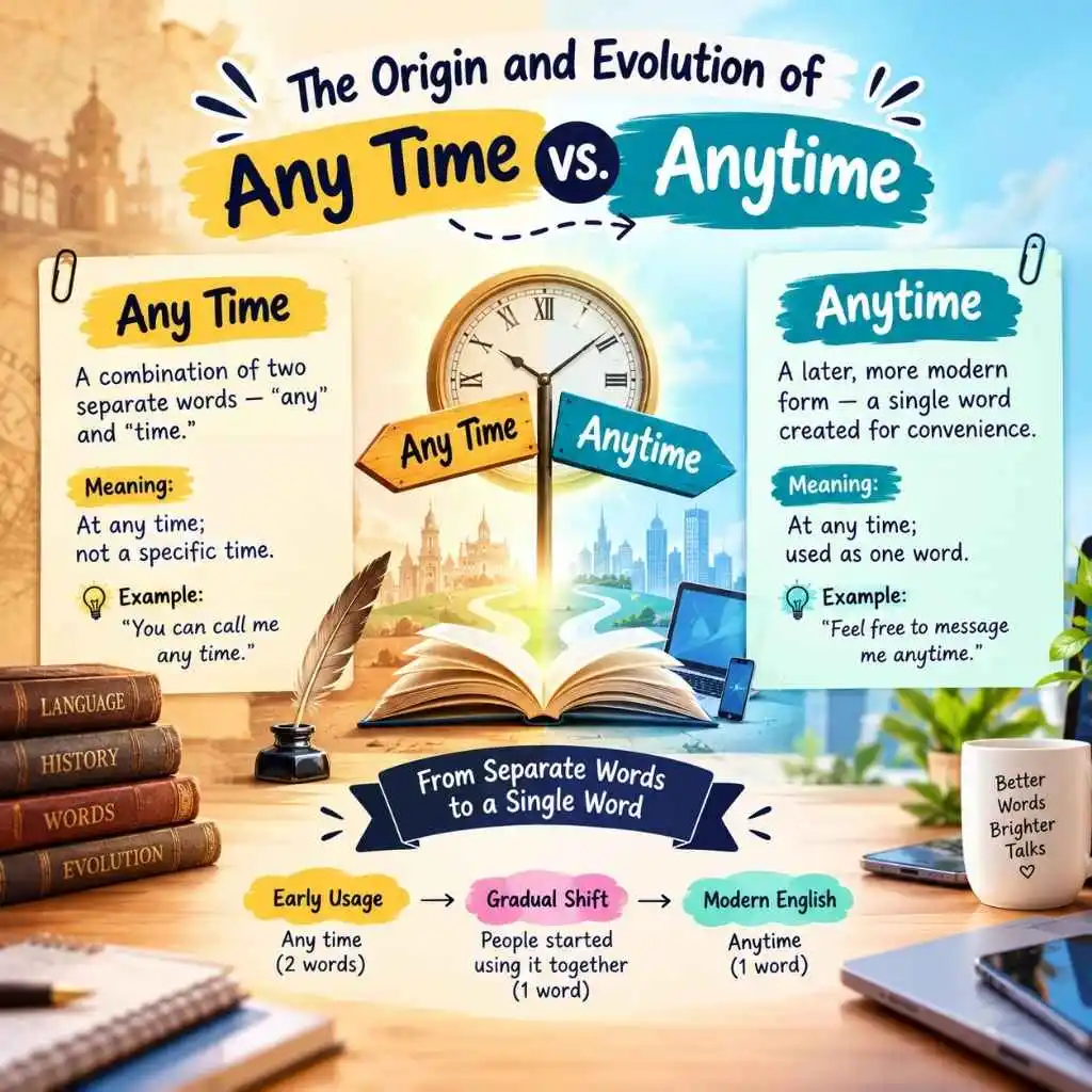 The Origin And Evolution Of Any Time And Anytime