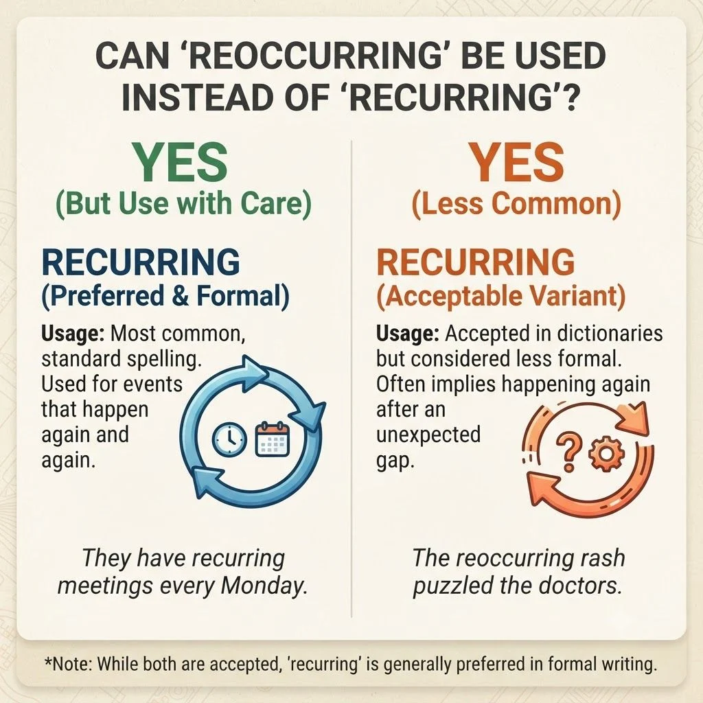 Can Reoccurring Be Used Instead Of Recurring
