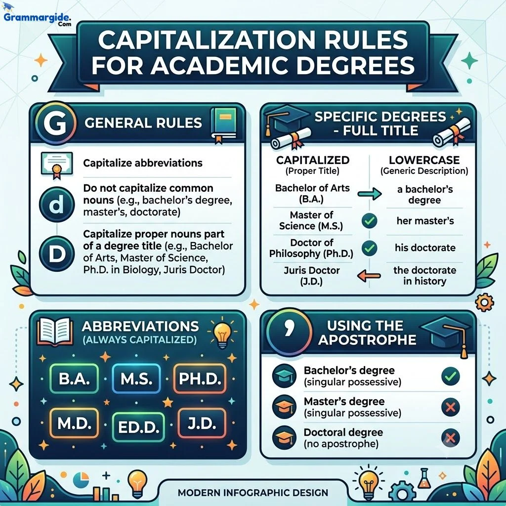 Capitalization Rules For Academic Degrees