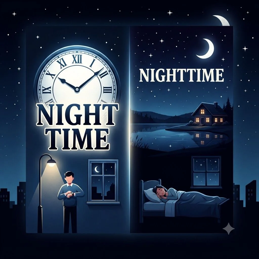 The Transition From Night Time To Nighttime