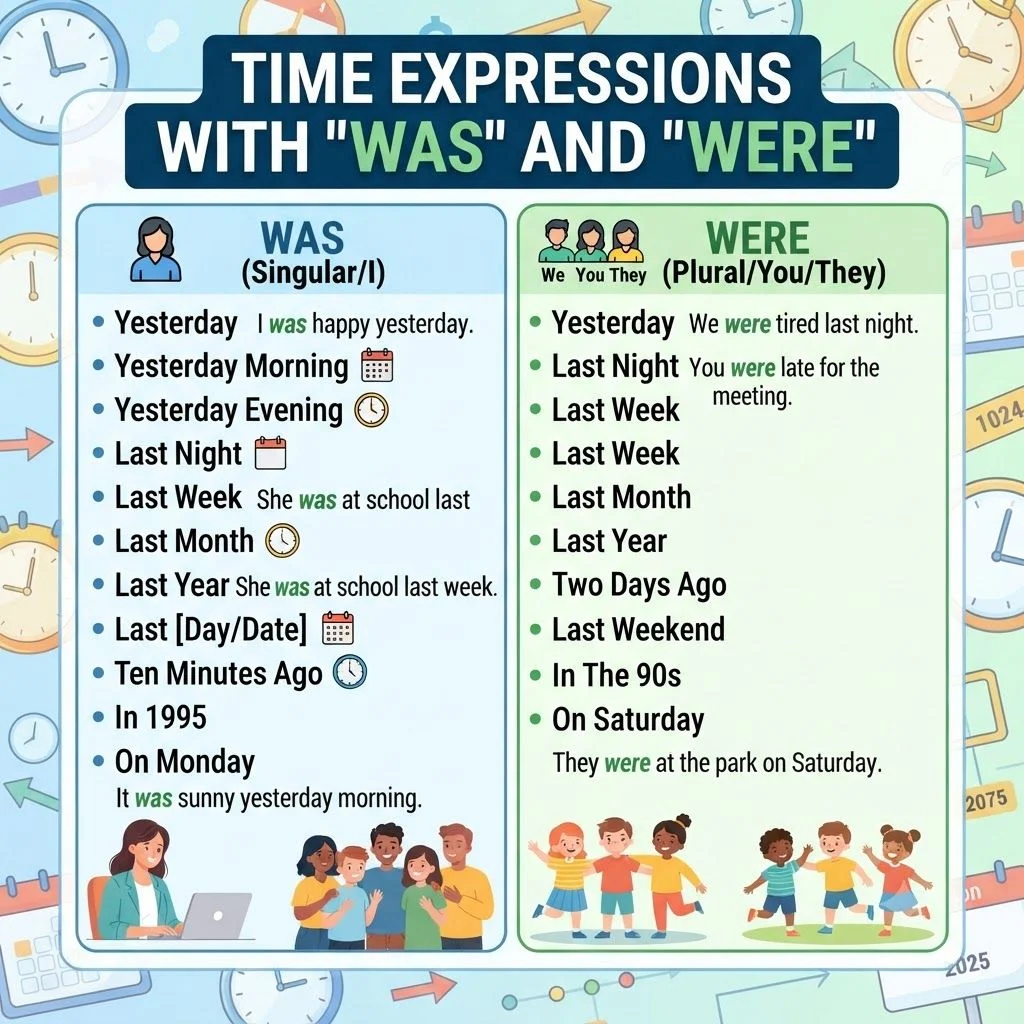 Time Expressions With Was And Were