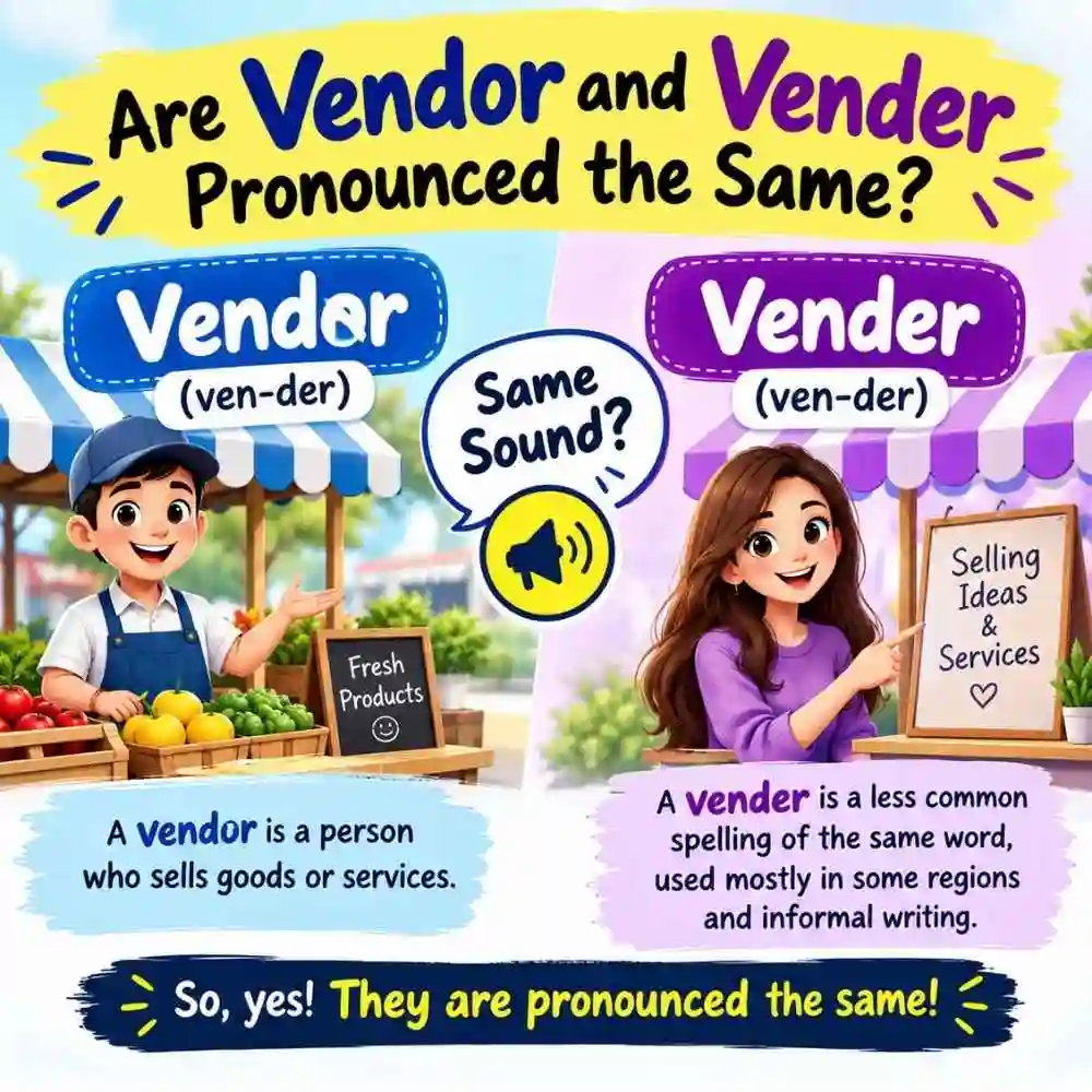 Are Vendor And Vender Pronounced The Same