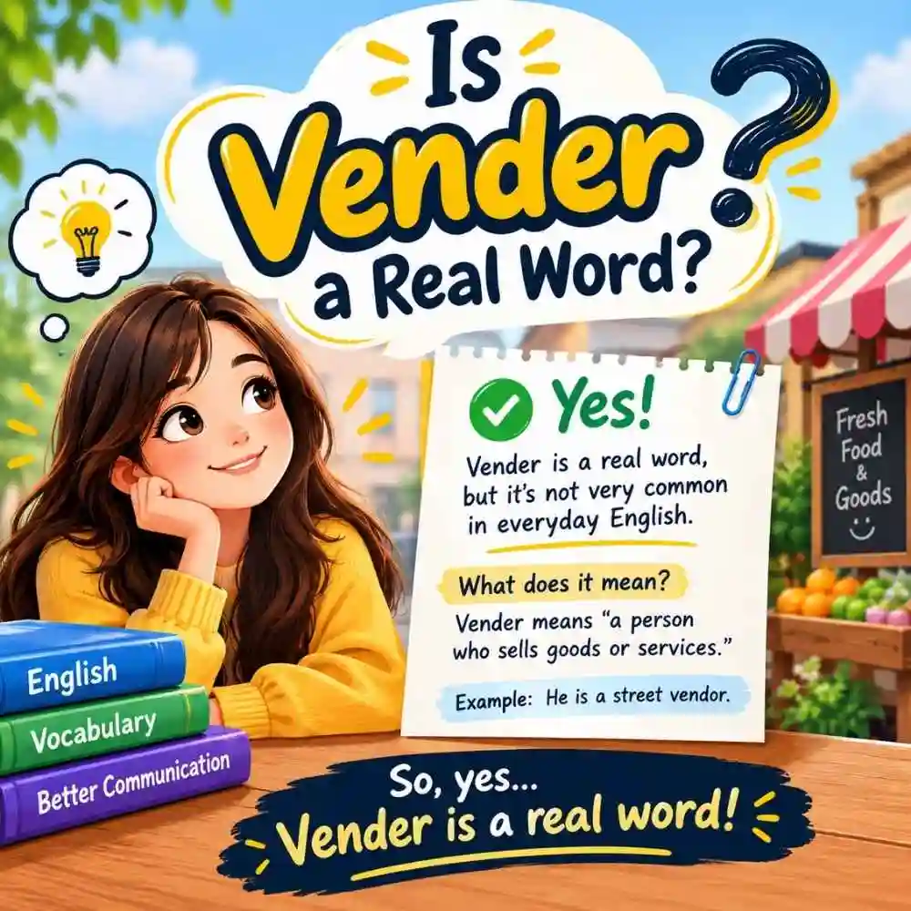 Is Vender A Real Word