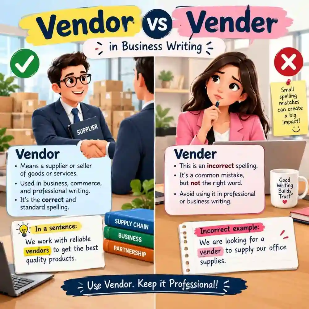 Vendor Vs Vender In Business Writing