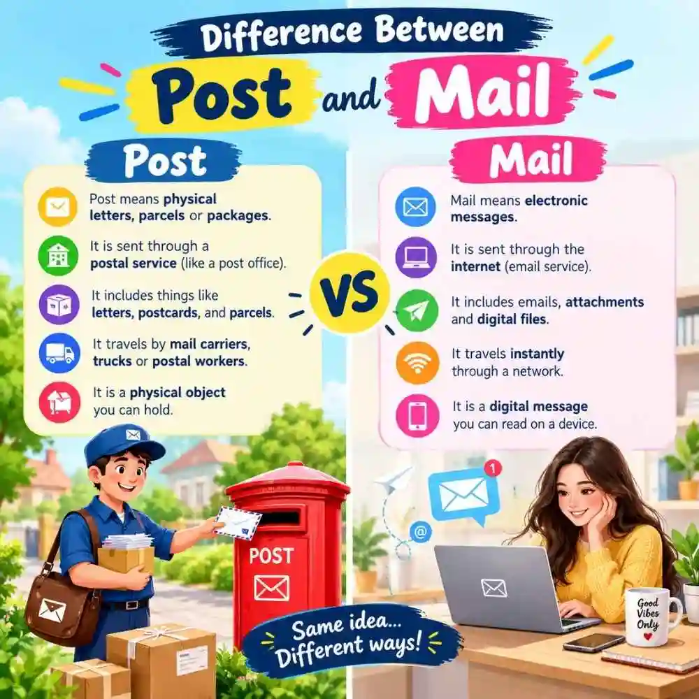 Difference Between Post And Mail