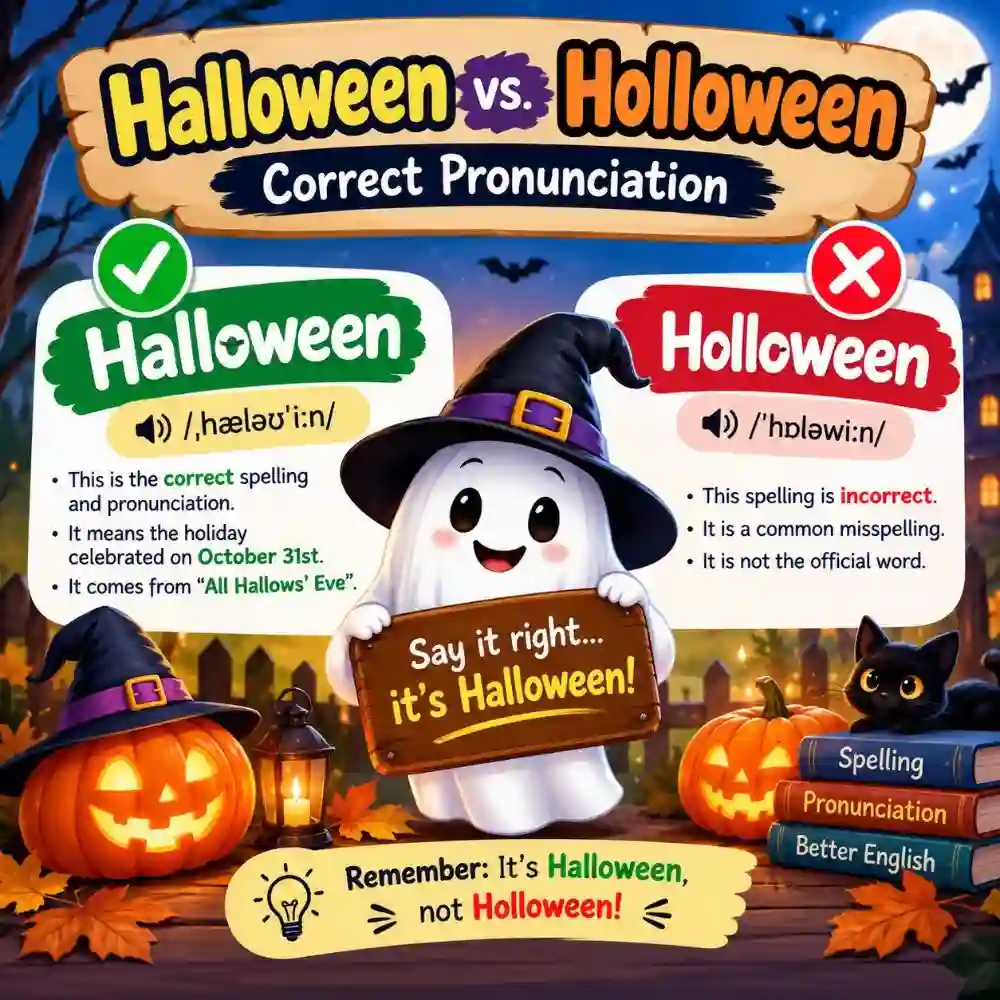 Halloween Vs Holloween Correct Pronunciation