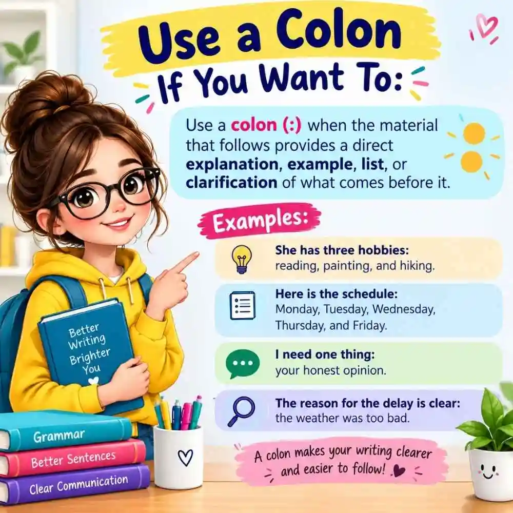 Use A Colon If You Want To